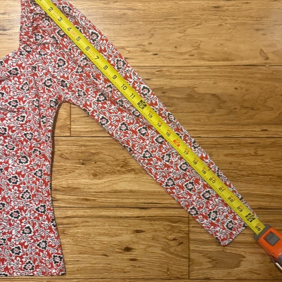 NWOT Boden Sweetheart Jersey Top Long Sleeve Red Floral Pattern Size 8 - Picture 8 of 9